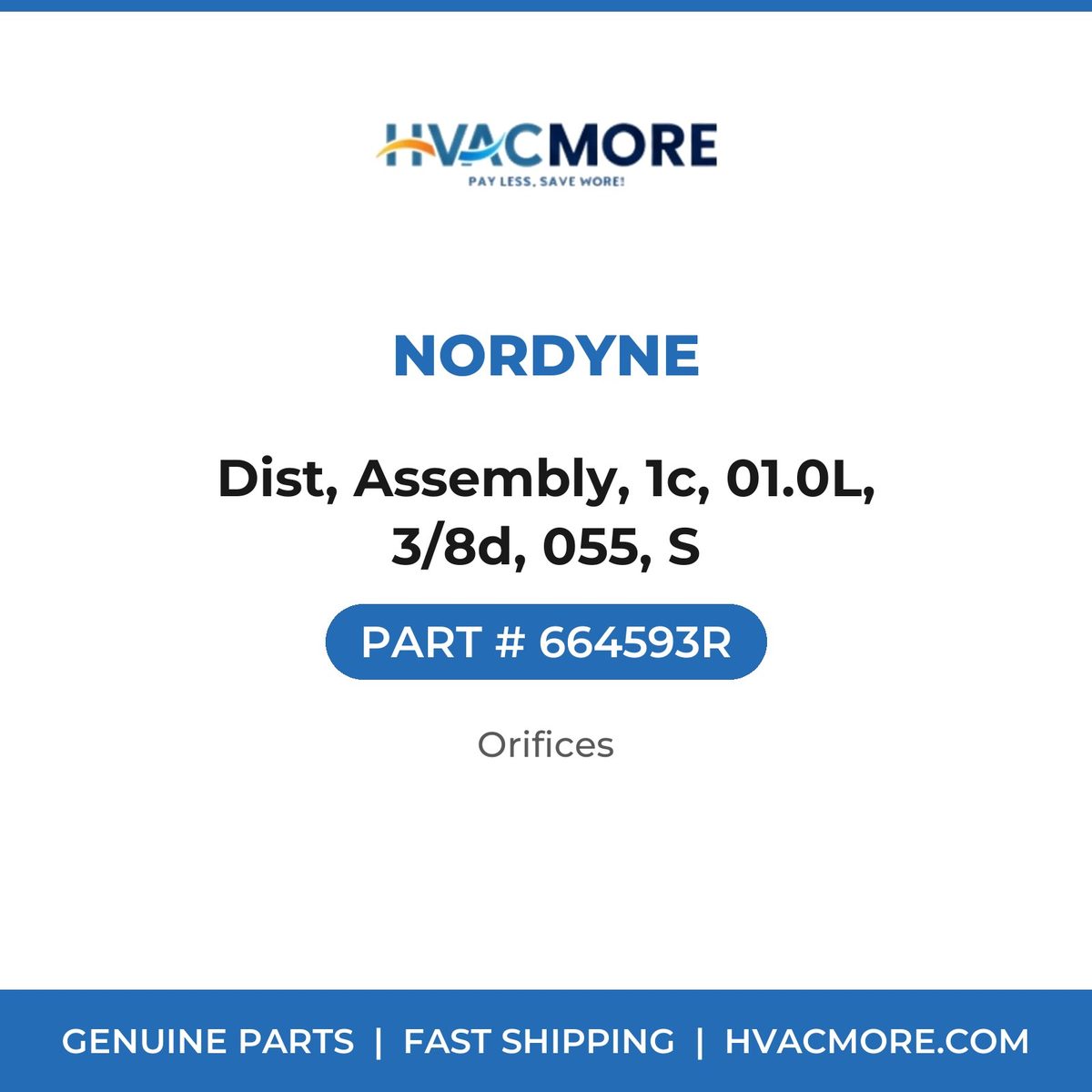 Nordyne Dist, Assembly, 1c, 01.0L, 3/8d, 055, S 664593R