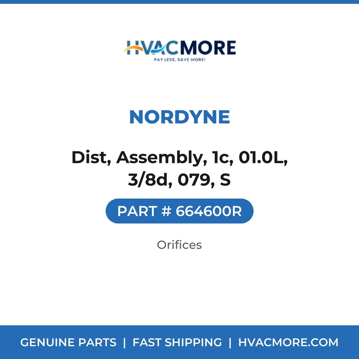 Nordyne Dist, Assembly, 1c, 01.0L, 3/8d, 079, S 664600R