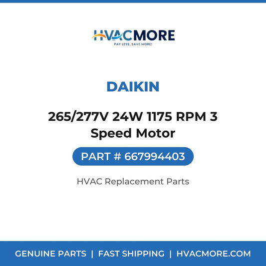 Daikin 265/277V 24W 1175 RPM 3 Speed Motor 667994403