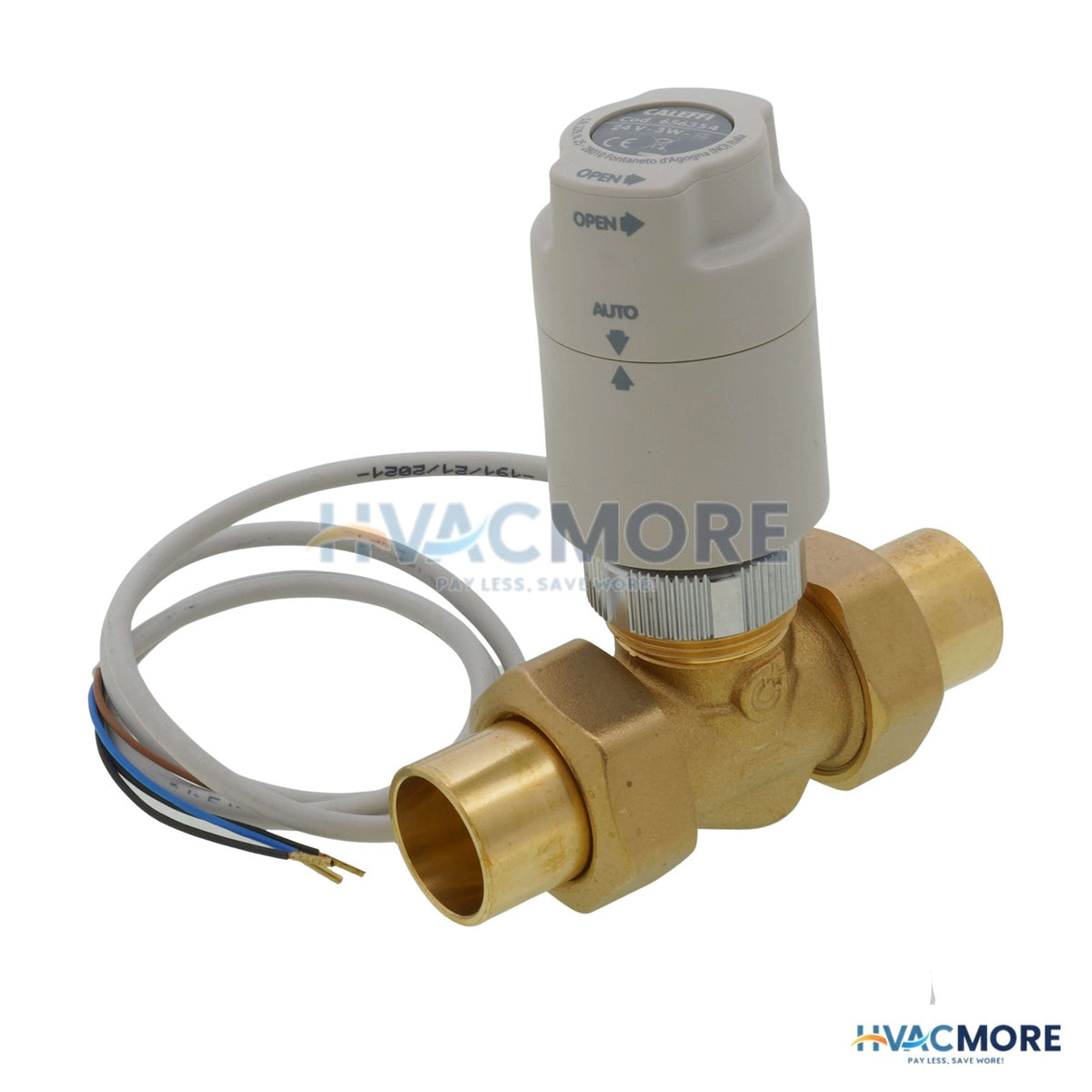 Caleffi 3/4" Sweat Union 2-WAY Zone Valve W/ TwisTop Actuator 676259A