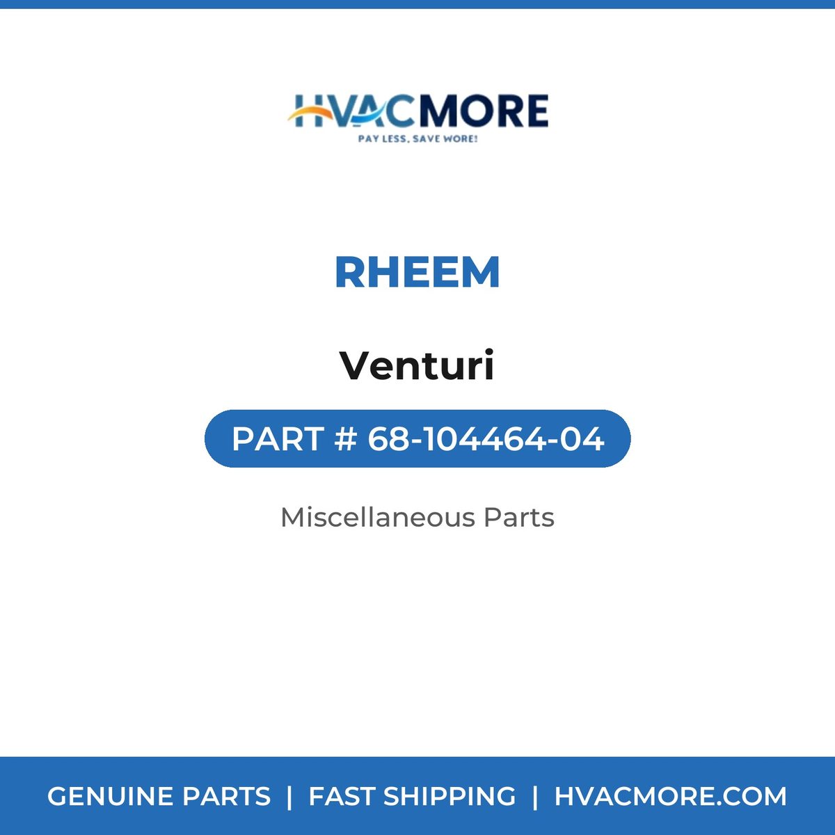 Rheem Venturi 68-104464-04