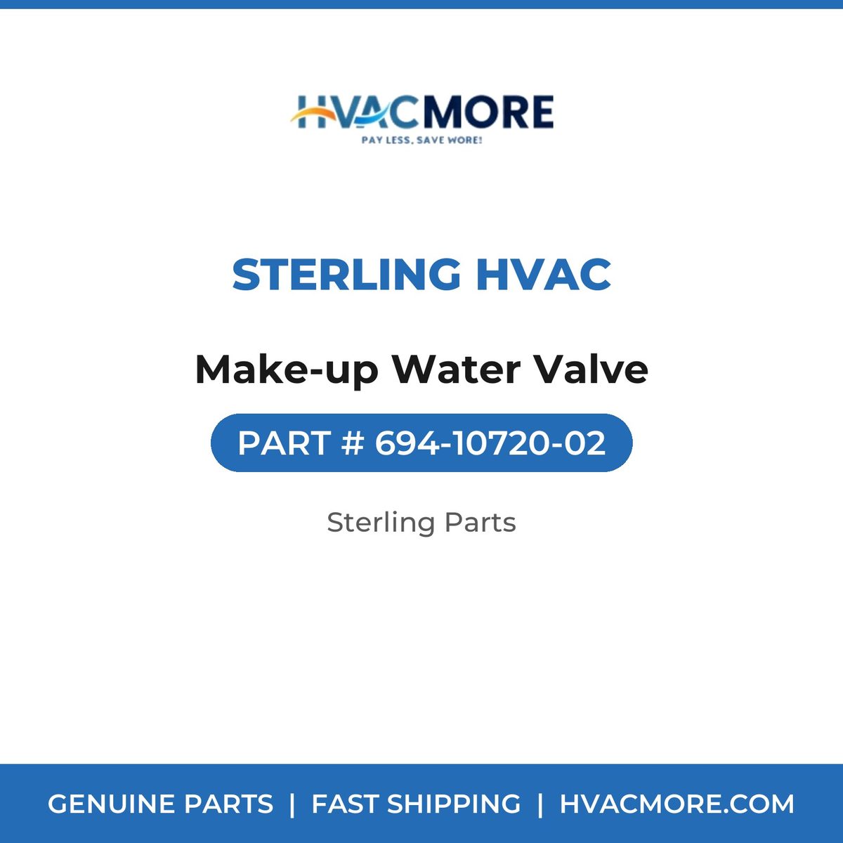 Sterling HVAC Make-up Water Valve 694-10720-02