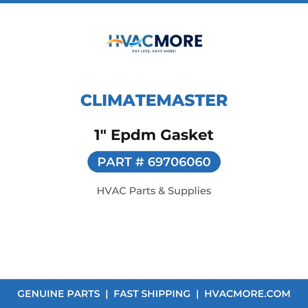 ClimateMaster 1" Epdm Gasket 69706060