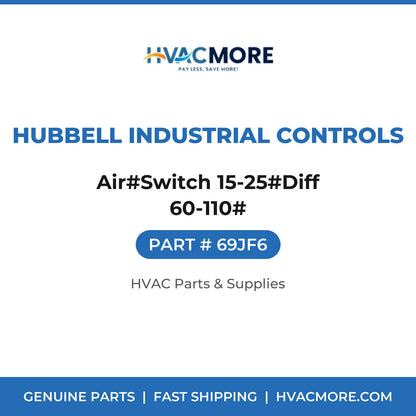 Hubbell Industrial Controls Air#Switch 15-25#Diff 60-110# 69JF6