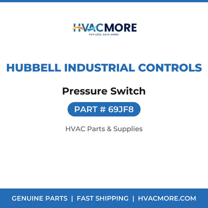 Hubbell Industrial Controls Pressure Switch 69JF8