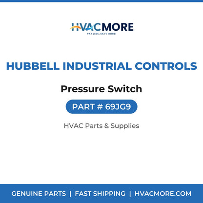 Hubbell Industrial Controls Pressure Switch 69JG9