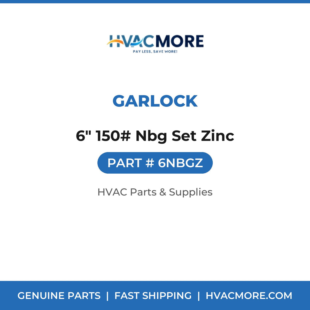 Garlock 6" 150# Nbg Set Zinc 6NBGZ