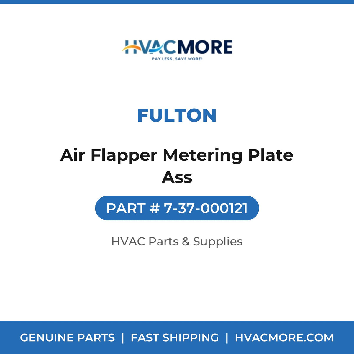 Fulton Air Flapper Metering Plate Ass 7-37-000121