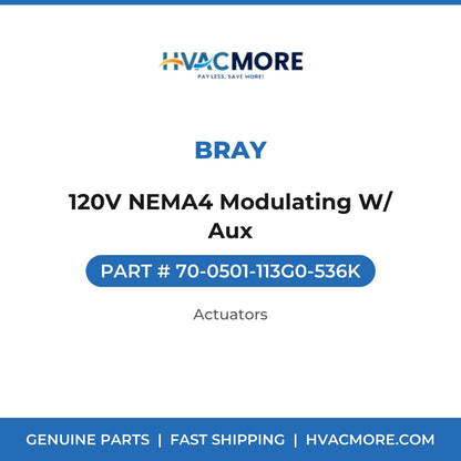 Bray 120V NEMA4 Modulating W/ Aux 70-0501-113G0-536K