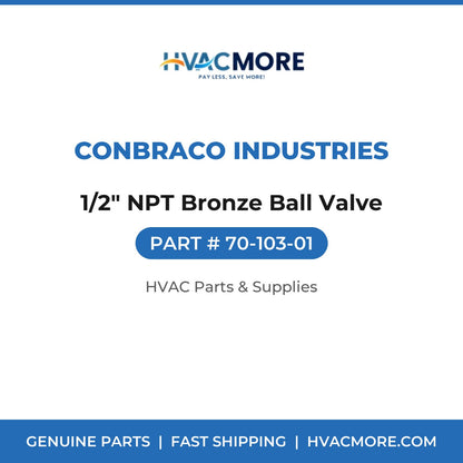Conbraco Industries 1/2" NPT Bronze Ball Valve 70-103-01