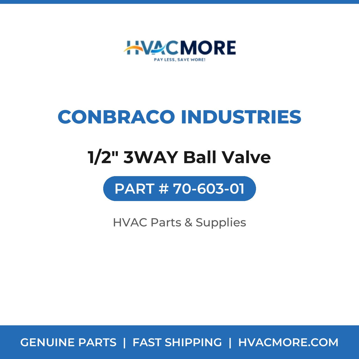 Conbraco Industries 1/2" 3WAY Ball Valve 70-603-01