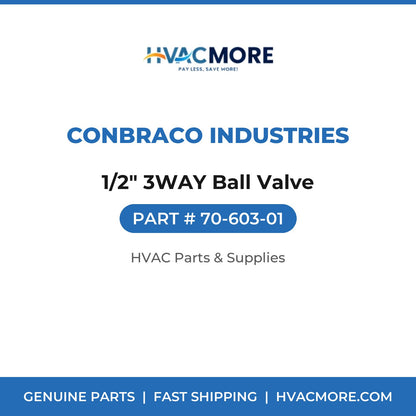 Conbraco Industries 1/2" 3WAY Ball Valve 70-603-01