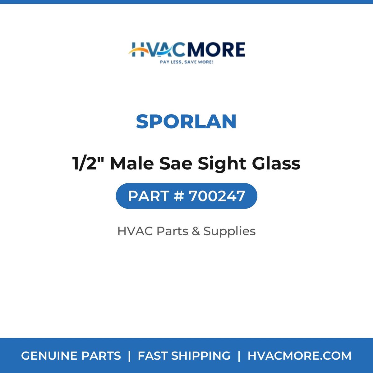 Sporlan 1/2" Male Sae Sight Glass 700247
