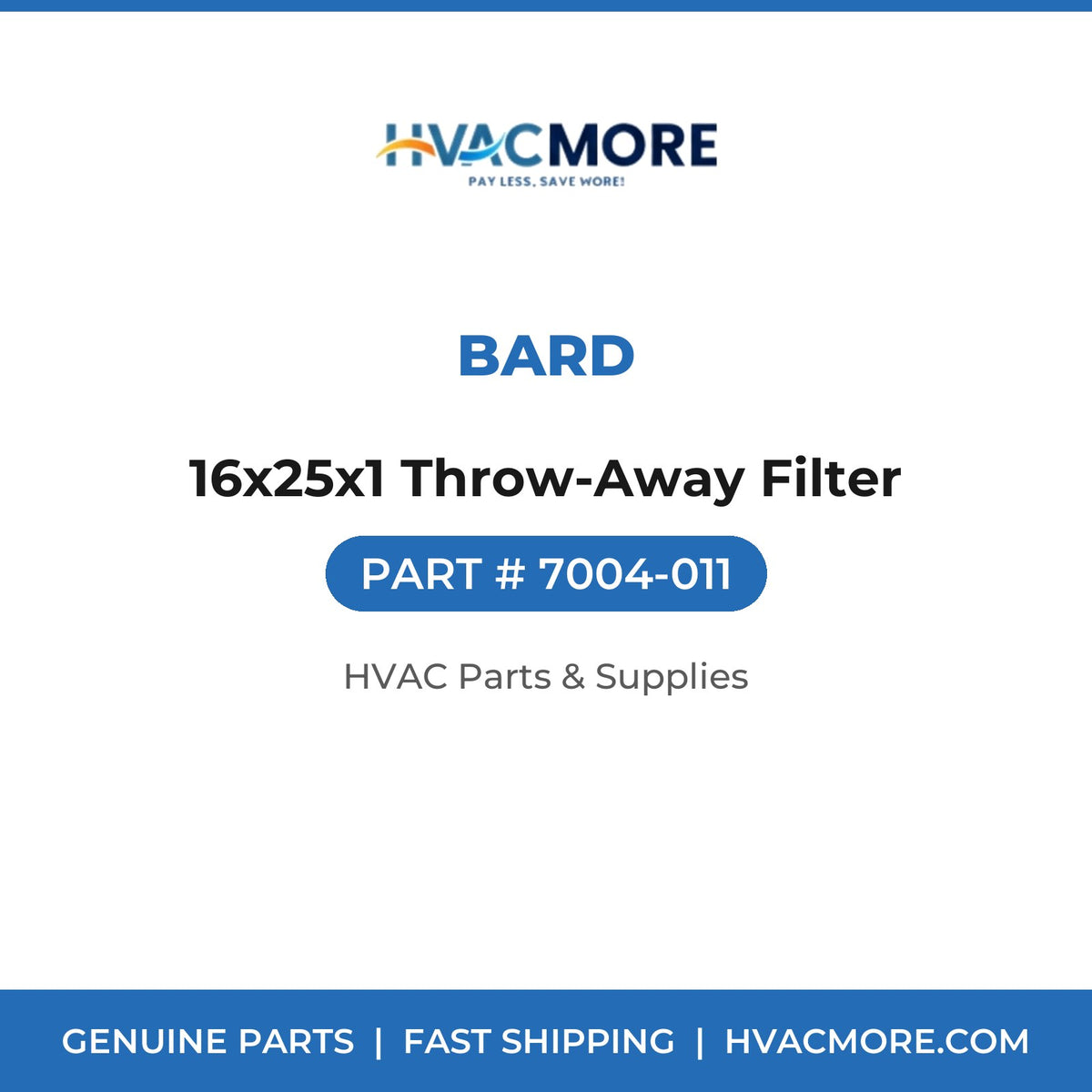 Bard 16x25x1 Throw-Away Filter 7004-011