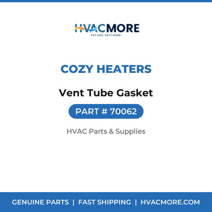 Cozy Heaters Vent Tube Gasket 70062