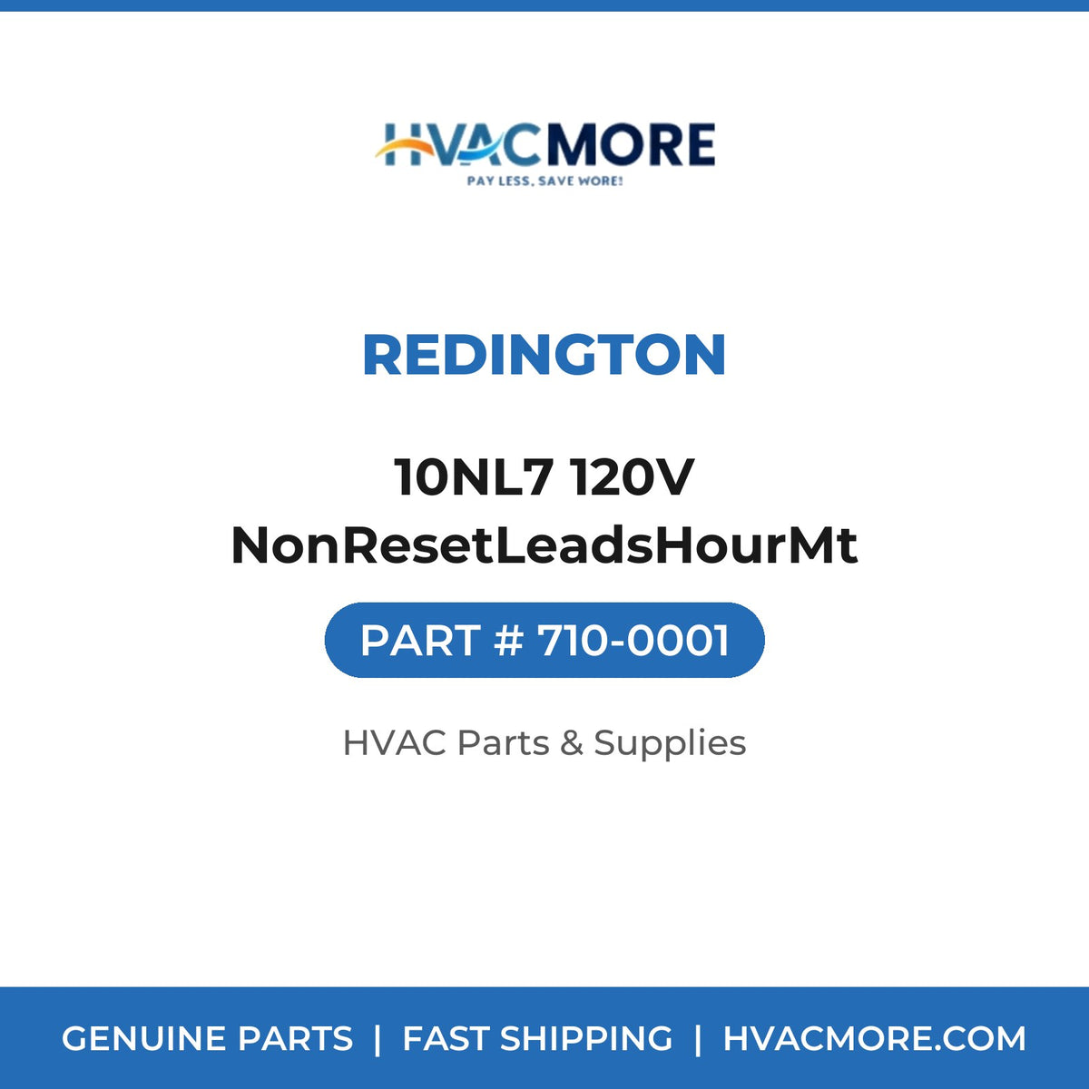 Redington 10NL7 120V NonResetLeadsHourMt 710-0001