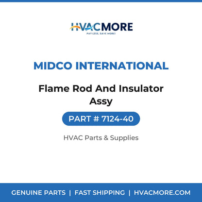 Midco International Flame Rod And Insulator Assy 7124-40