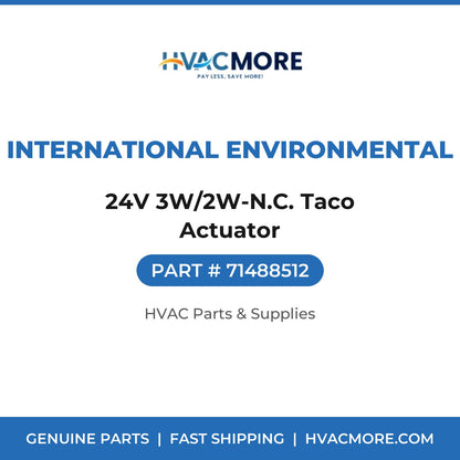 International Environmental 24V 3W/2W-N.C. Taco Actuator 71488512