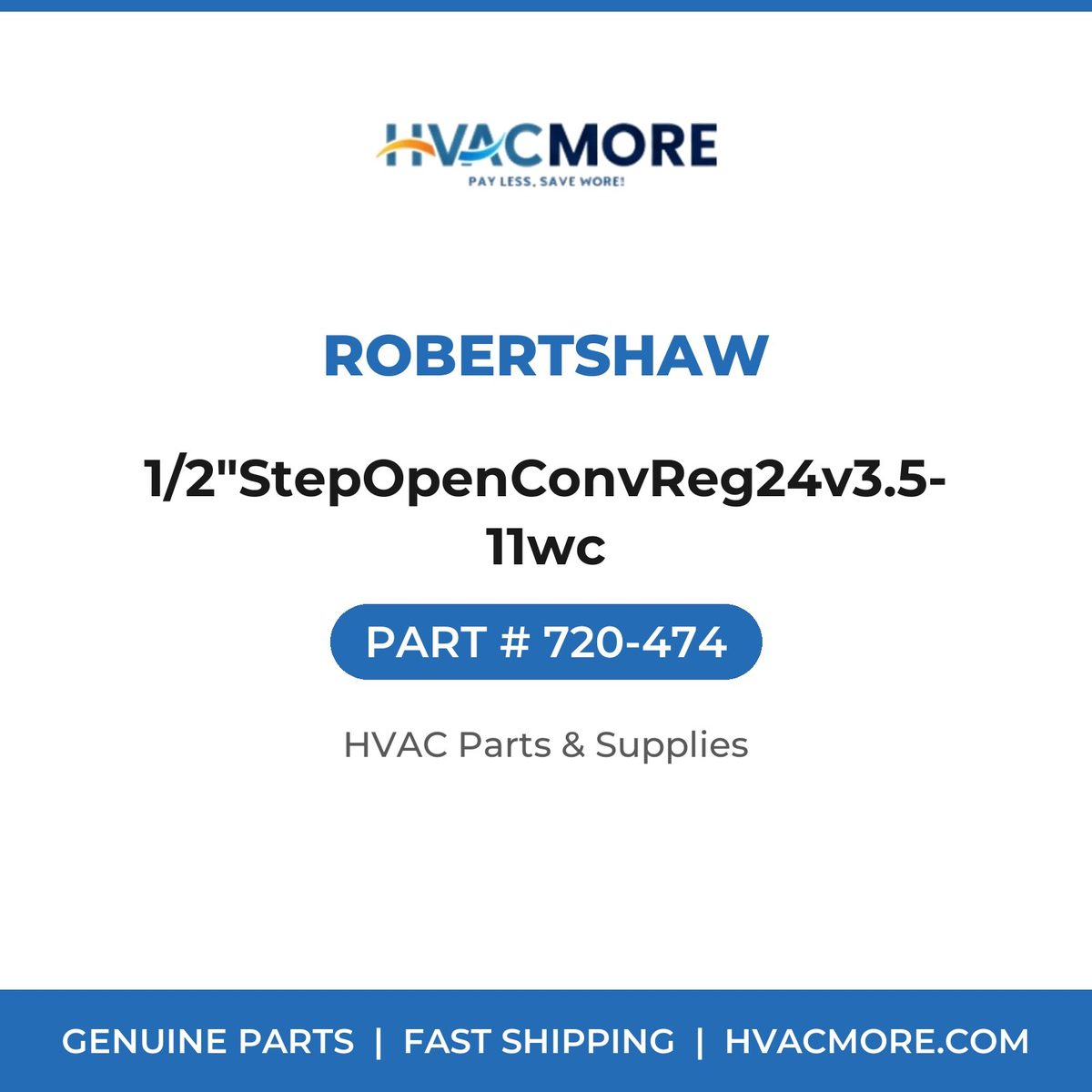 Robertshaw 1/2"StepOpenConvReg24v3.5-11wc 720-474