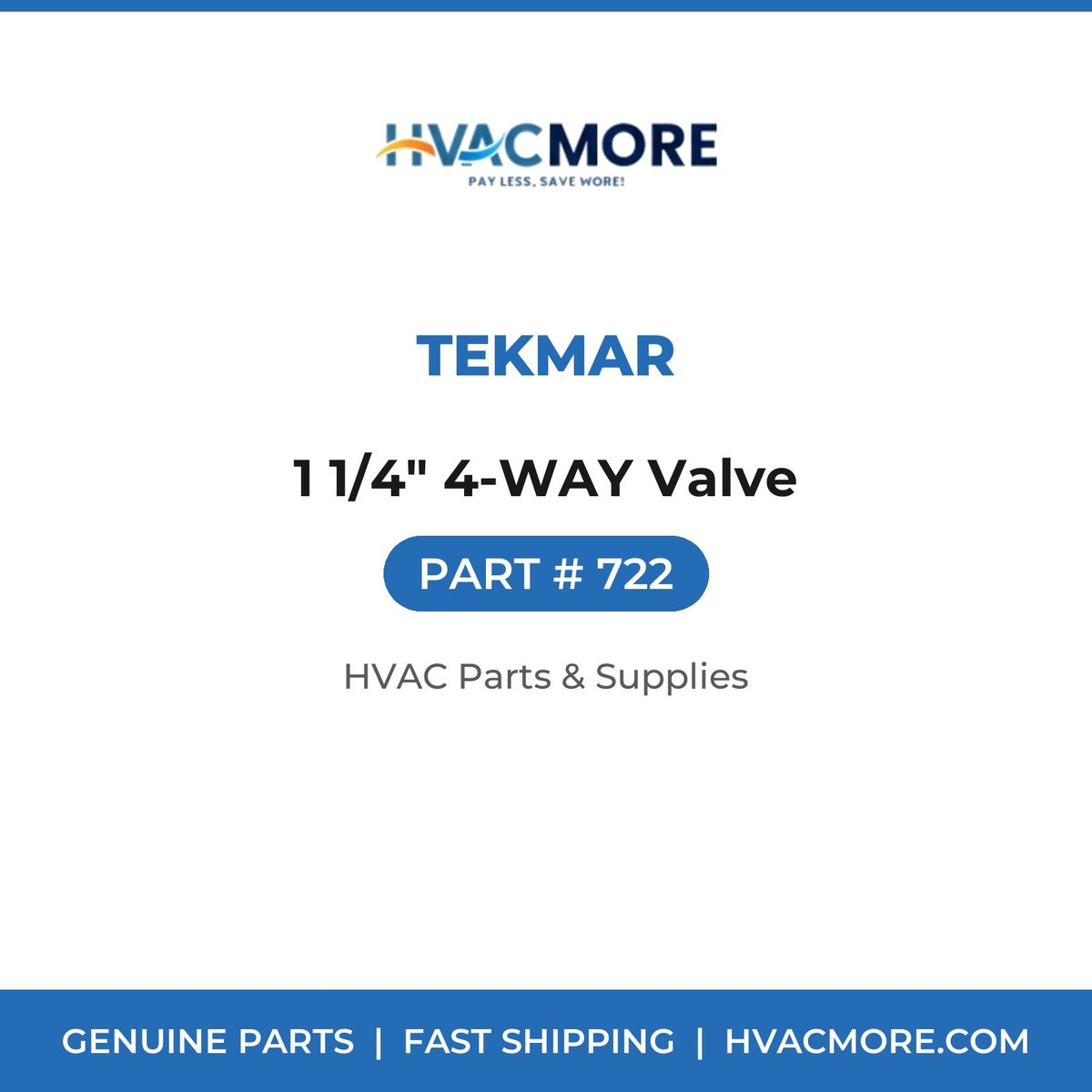 tekmar 1 1/4" 4-WAY Valve 722