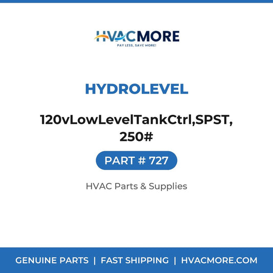 Hydrolevel 120vLowLevelTankCtrl,SPST,250# 727