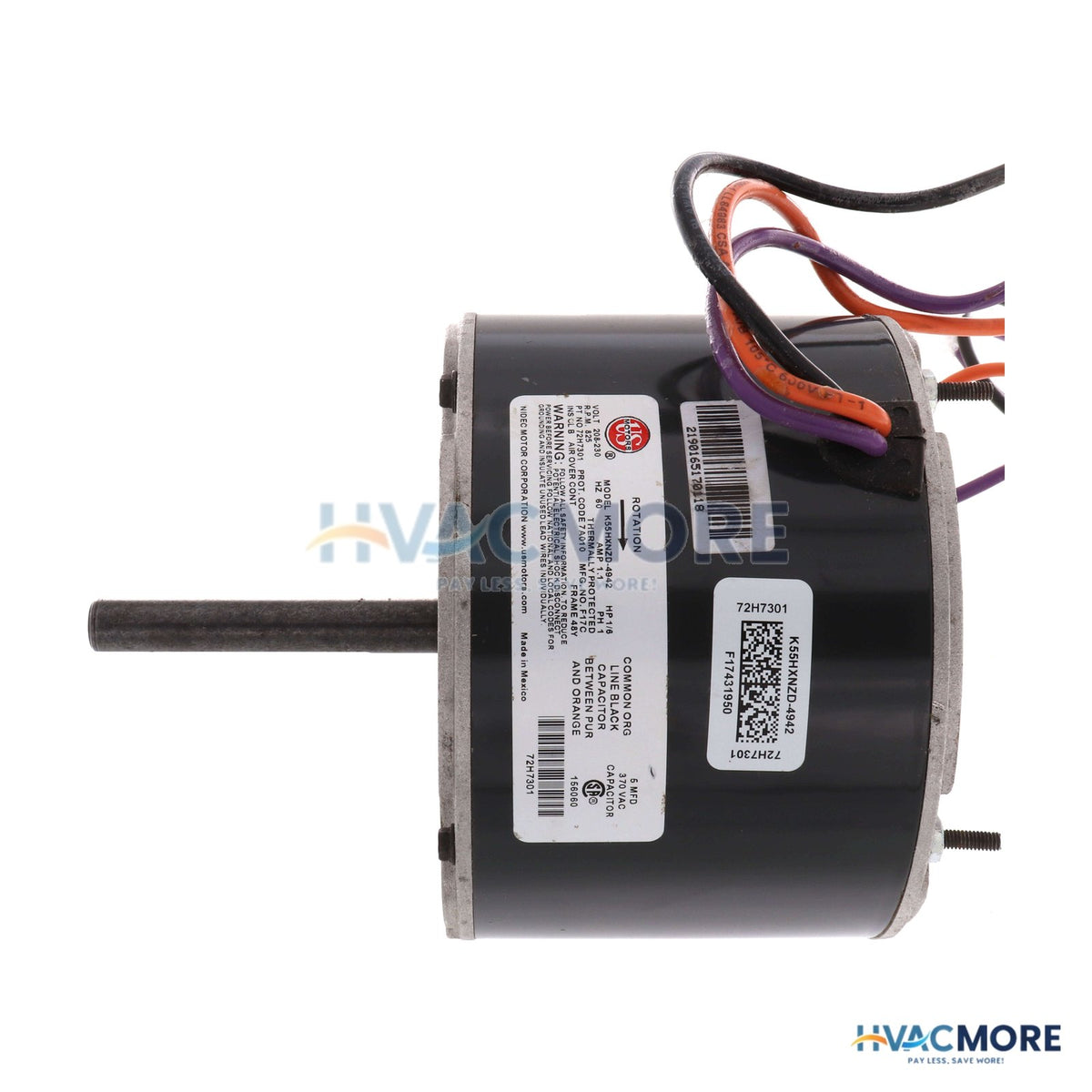 Lennox 1/6 HR 1 Phase Motor (208/230V) 72H73