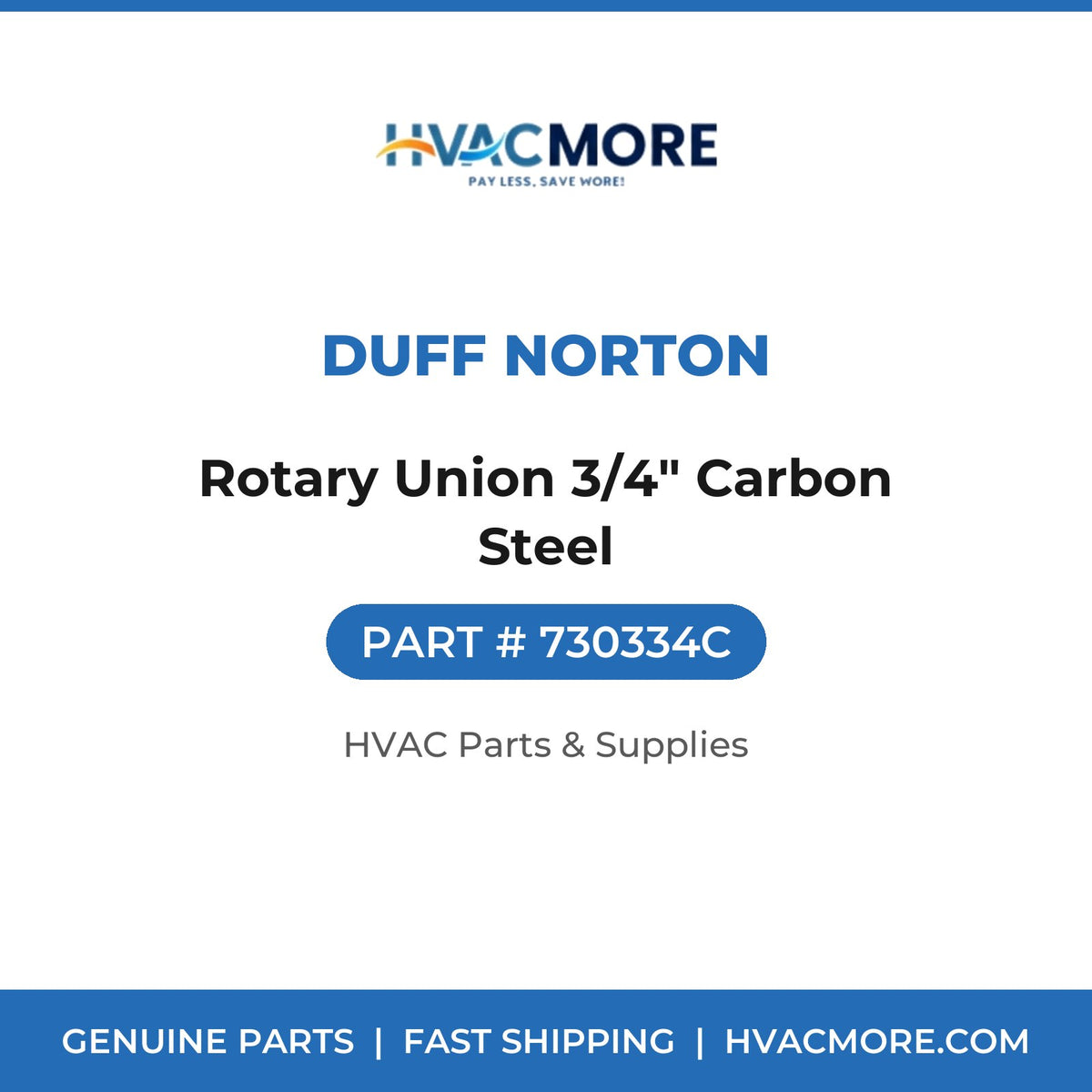 Duff Norton Rotary Union 3/4" Carbon Steel 730334C