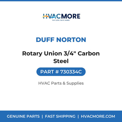 Duff Norton Rotary Union 3/4" Carbon Steel 730334C