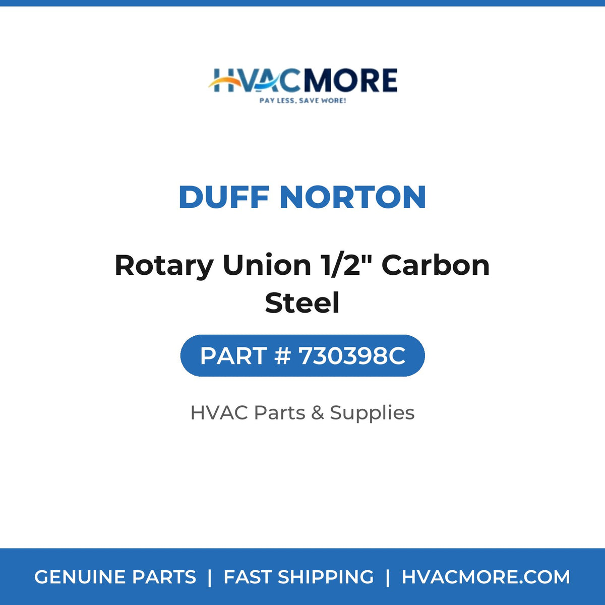 Duff Norton Rotary Union 1/2" Carbon Steel 730398C