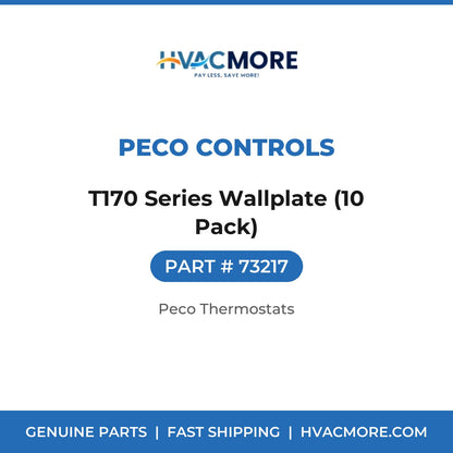 Peco Controls T170 Series Wallplate (10 Pack) 73217