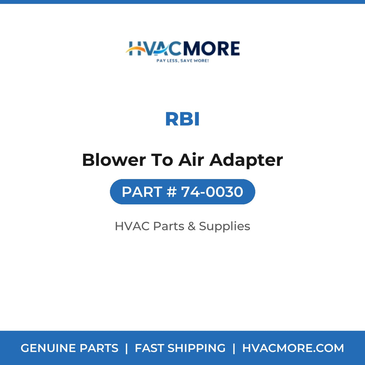 RBI Blower To Air Adapter 74-0030