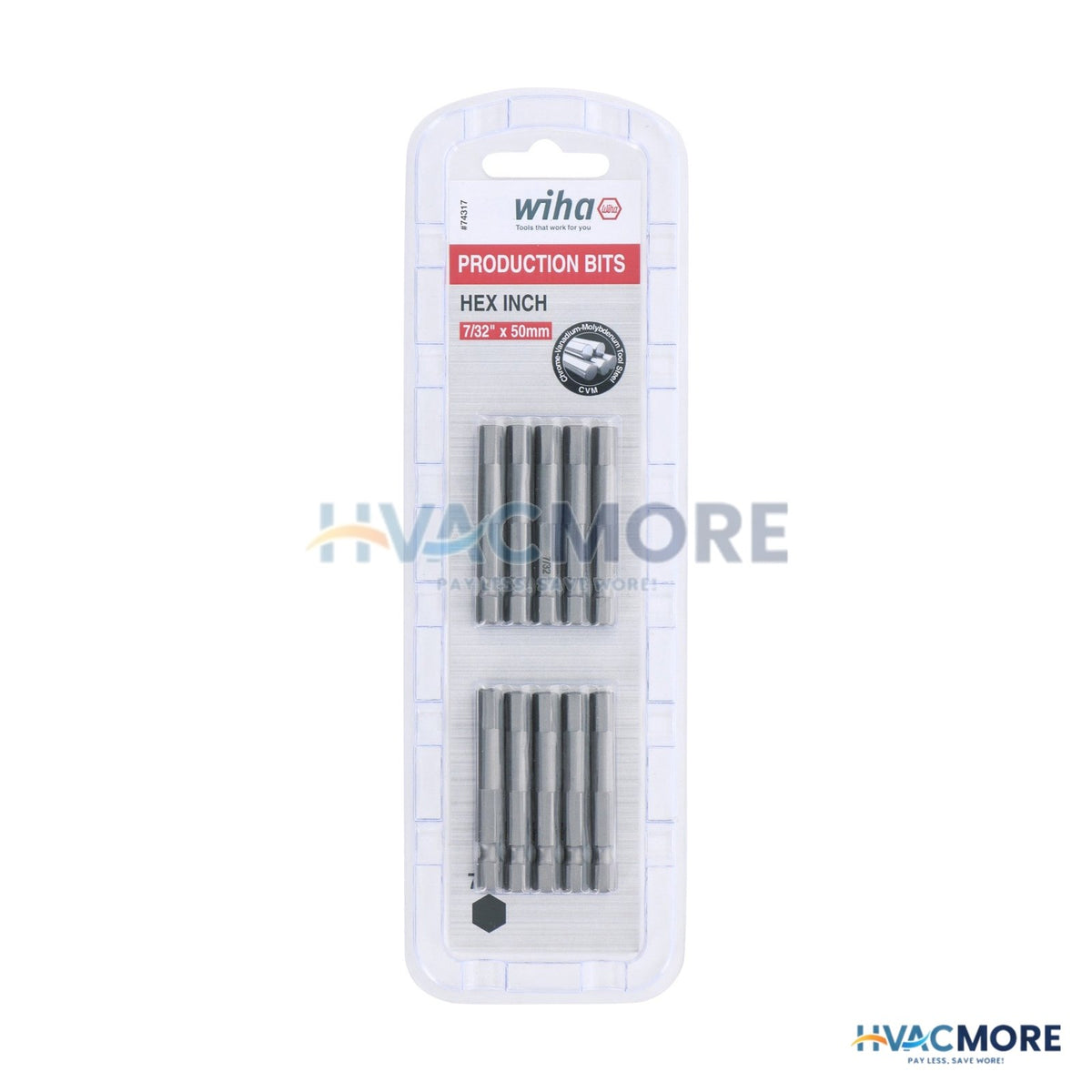 Wiha 0.187" Hex Drive Power Screwdriver Bit 74317