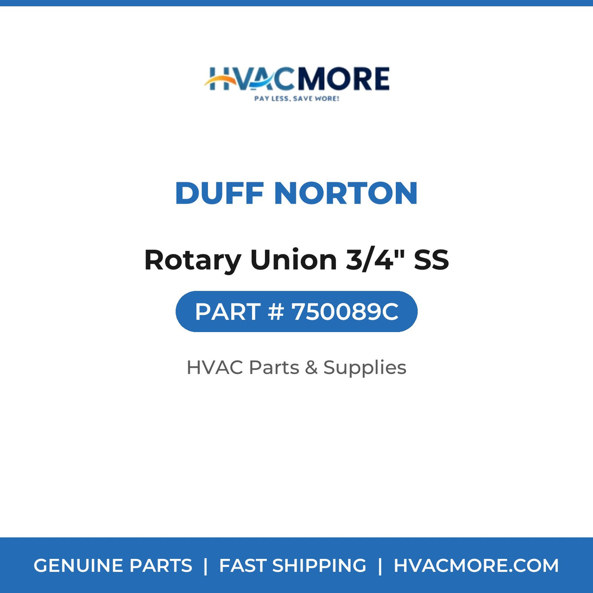 Duff Norton Rotary Union 3/4" SS 750089C