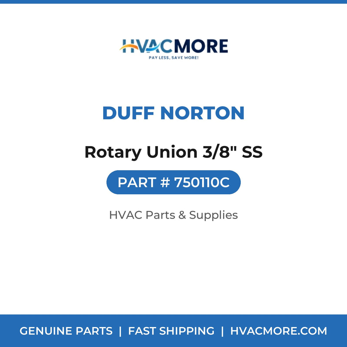 Duff Norton Rotary Union 3/8" SS 750110C
