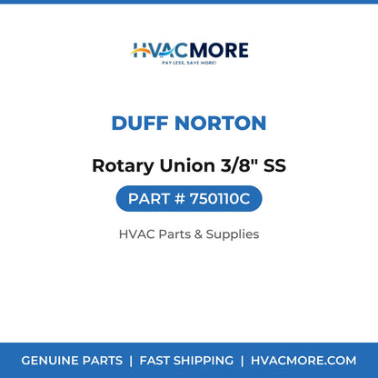 Duff Norton Rotary Union 3/8" SS 750110C