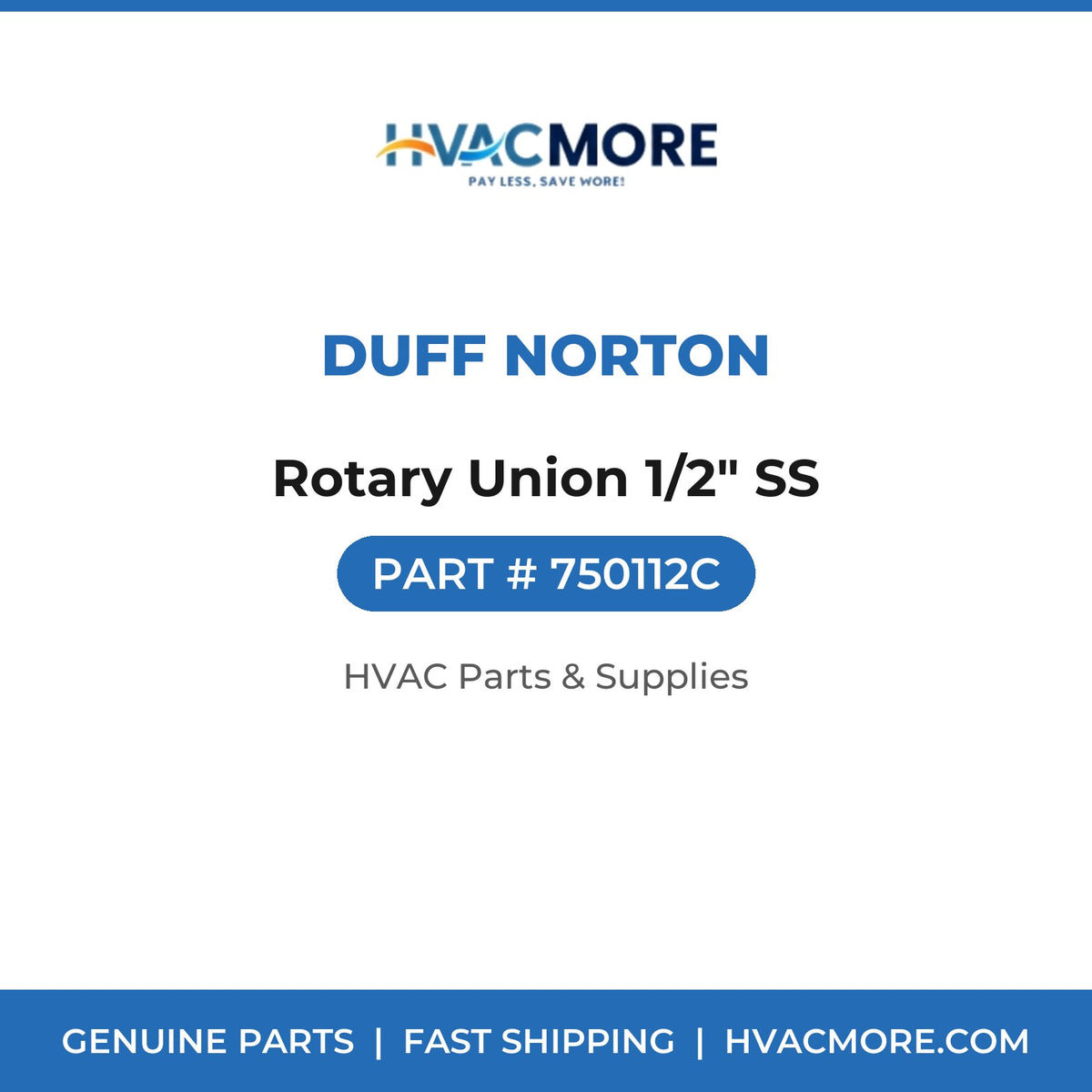 Duff Norton Rotary Union 1/2" SS 750112C
