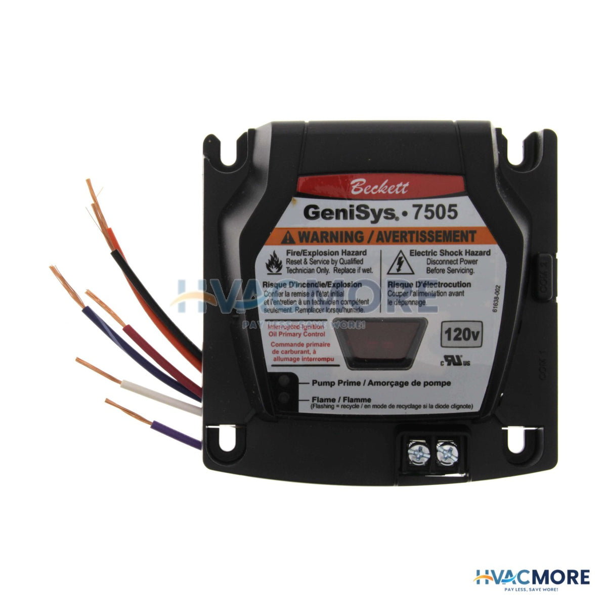 R.W. Beckett 7505P GeniSys Cad Cell Oil Primary Control W/ 15 sec Pre-Purge & 2 min Post-Purge (Replaces R7184P Relay Controls) 7505P152MU