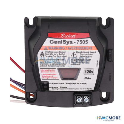 R.W. Beckett 7505P GeniSys Cad Cell Oil Primary Control W/ 15 sec Pre-Purge & 30 sec Post-Purge (Replaces R7184P Relay Controls) 7505P1530U