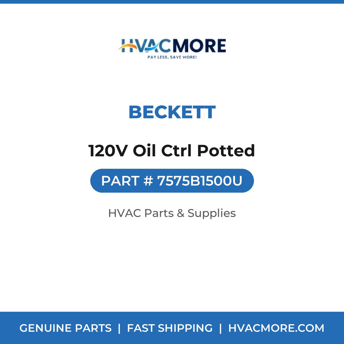 Beckett 120V Oil Ctrl Potted 7575B1500U