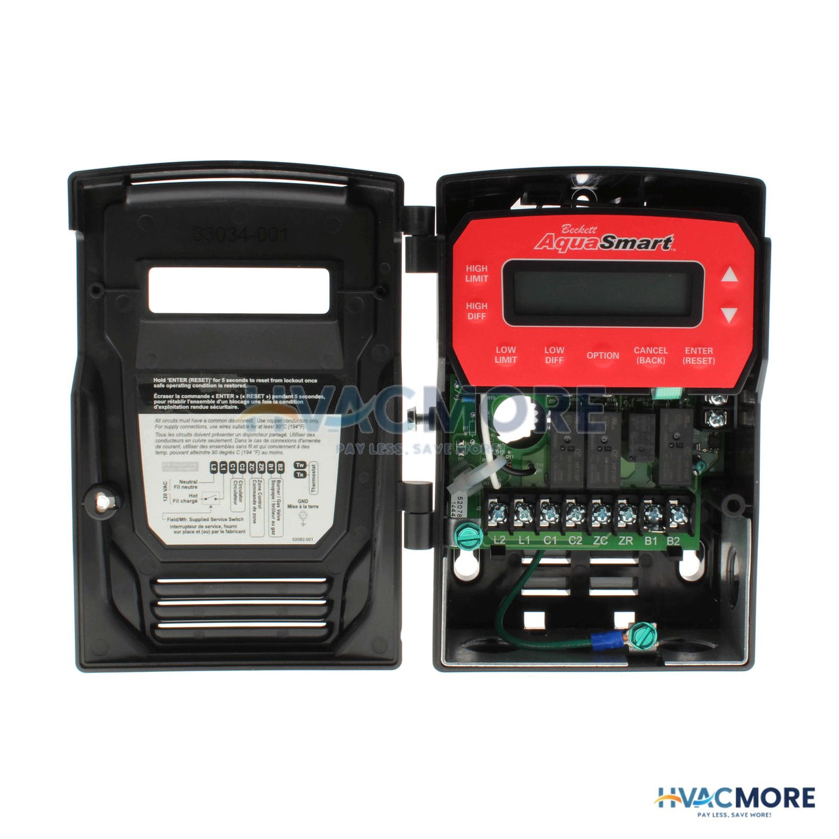 R.W. Beckett AquaSmart Boiler Temp. Control (120V), Oil W/ Temp. ONLY Sensor (120V Burner Circuit) 7610A0001U