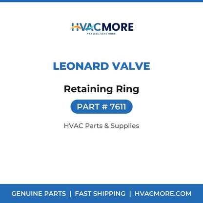 Leonard Valve Retaining Ring 7611