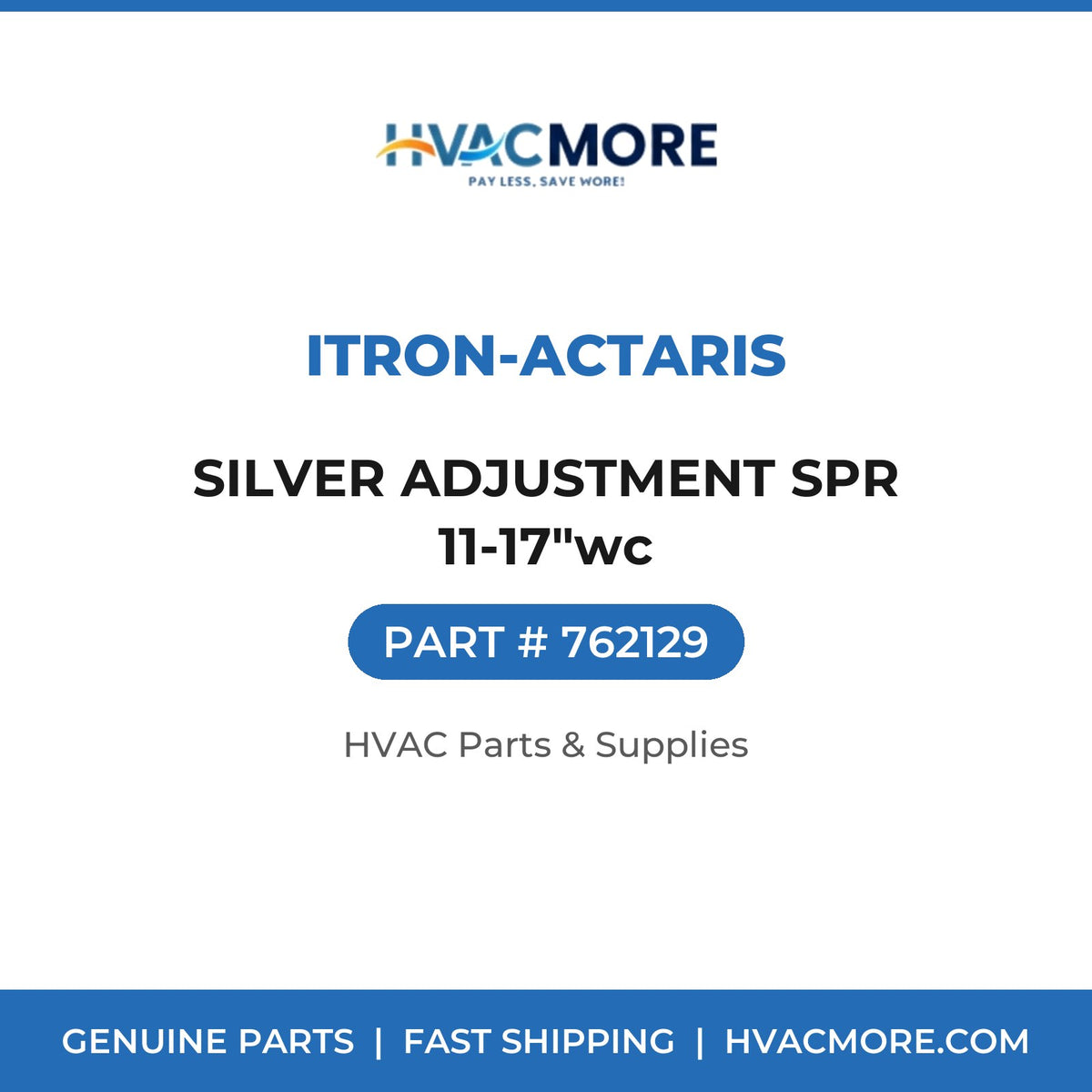 Itron-Actaris SILVER ADJUSTMENT SPR 11-17"wc 762129