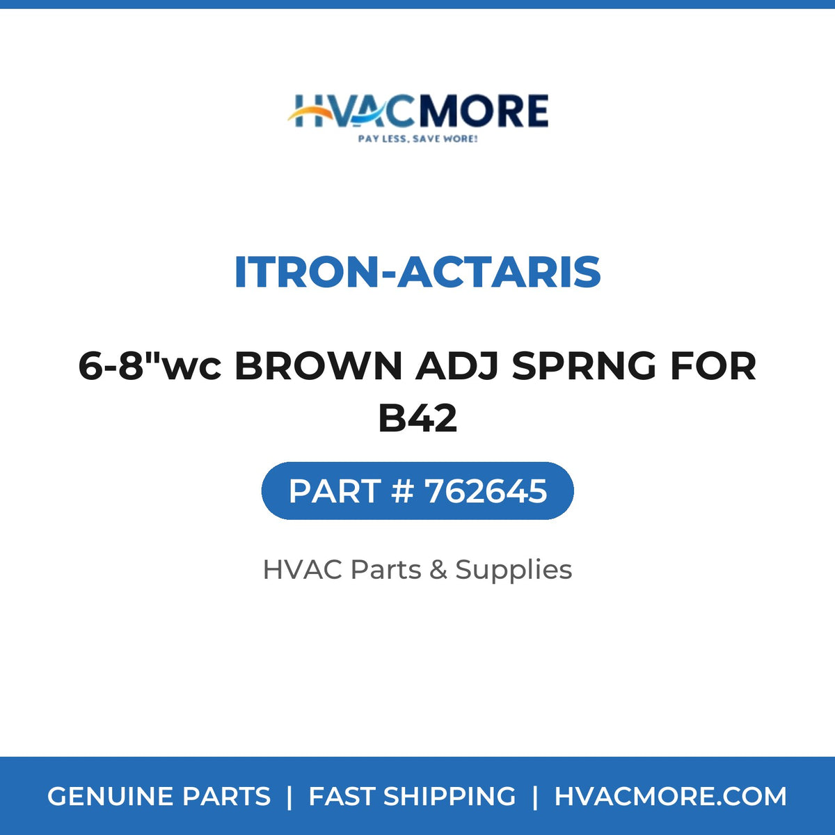 Itron-Actaris 6-8"wc BROWN ADJ SPRNG FOR B42 762645