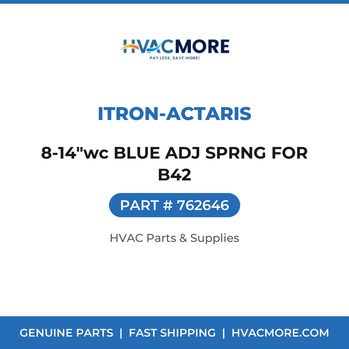 Itron-Actaris 8-14"wc BLUE ADJ SPRNG FOR B42 762646