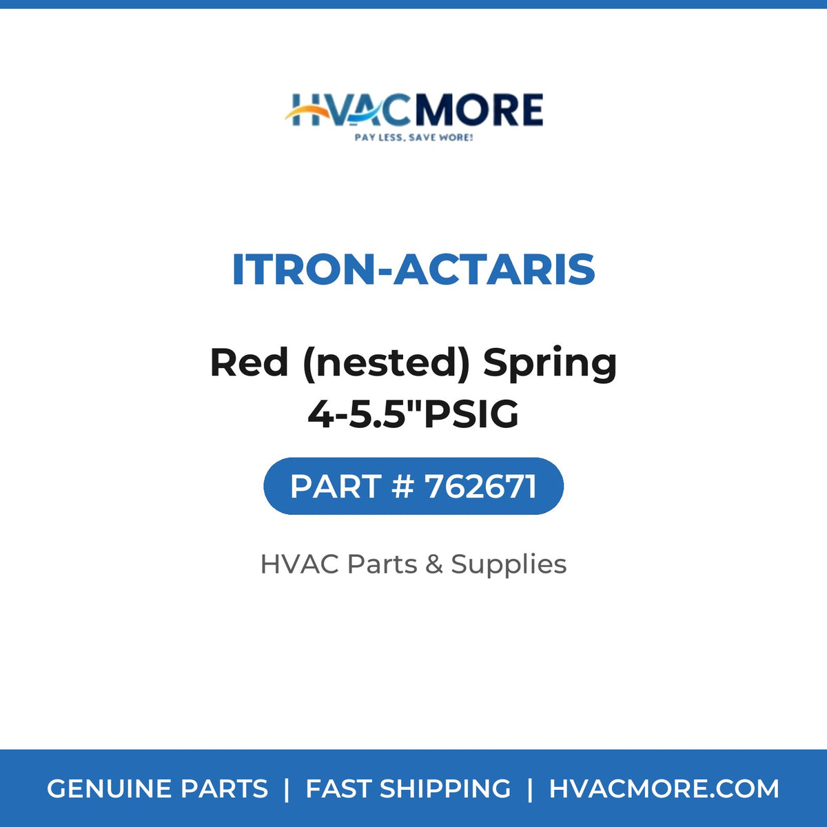 Itron-Actaris Red (nested) Spring 4-5.5"PSIG 762671