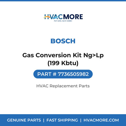 Bosch Gas Conversion Kit Ng>Lp (199 Kbtu) 7736505982