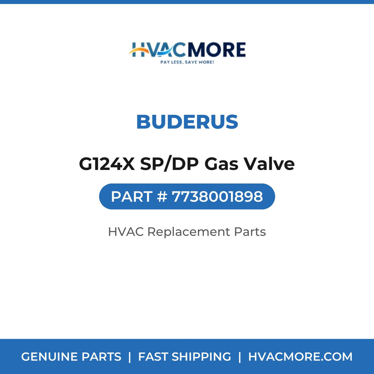 Buderus G124X SP/DP Gas Valve 7738001898