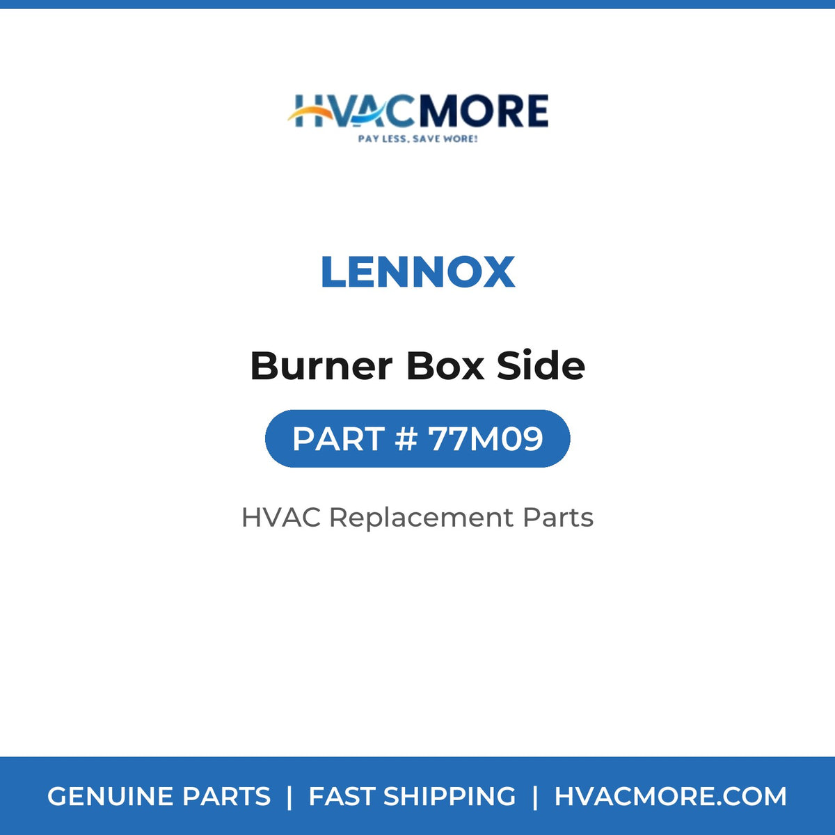 Lennox Burner Box Side 77M09