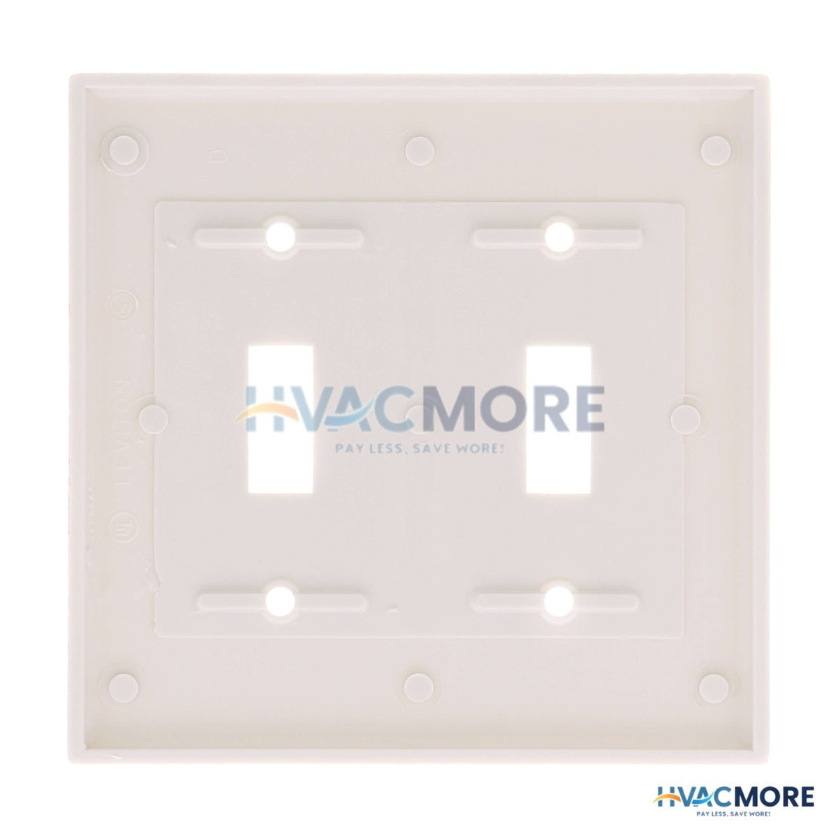 Leviton 2-GANG Electrical Wall Plate, Toggle Switch (Light Almond) 78009