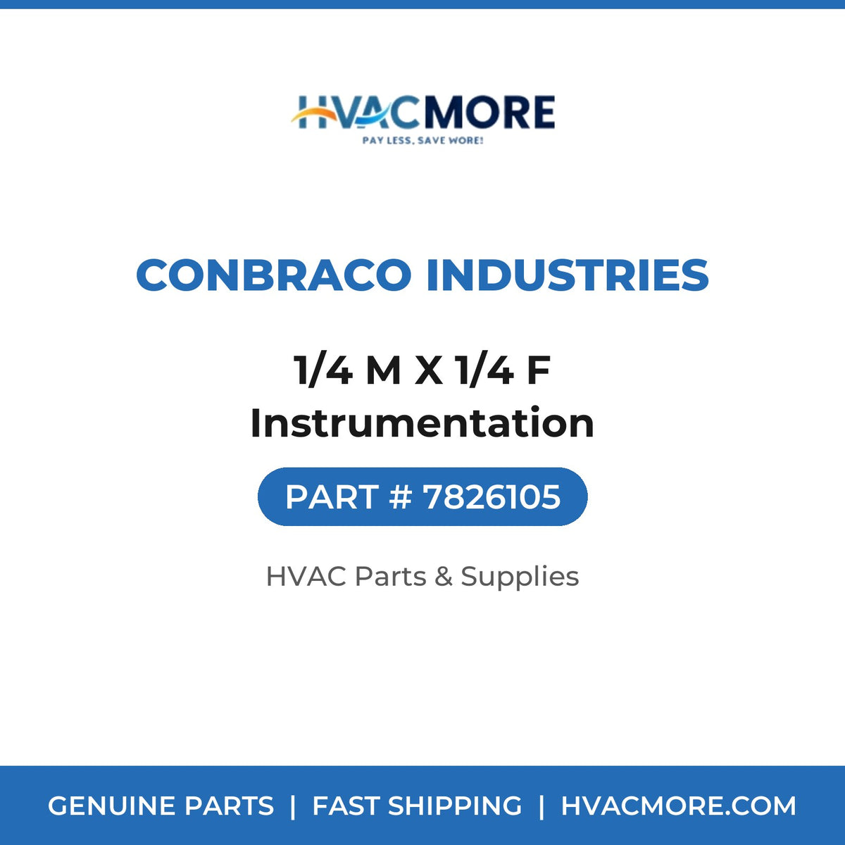 Conbraco Industries 1/4 M X 1/4 F Instrumentation 7826105